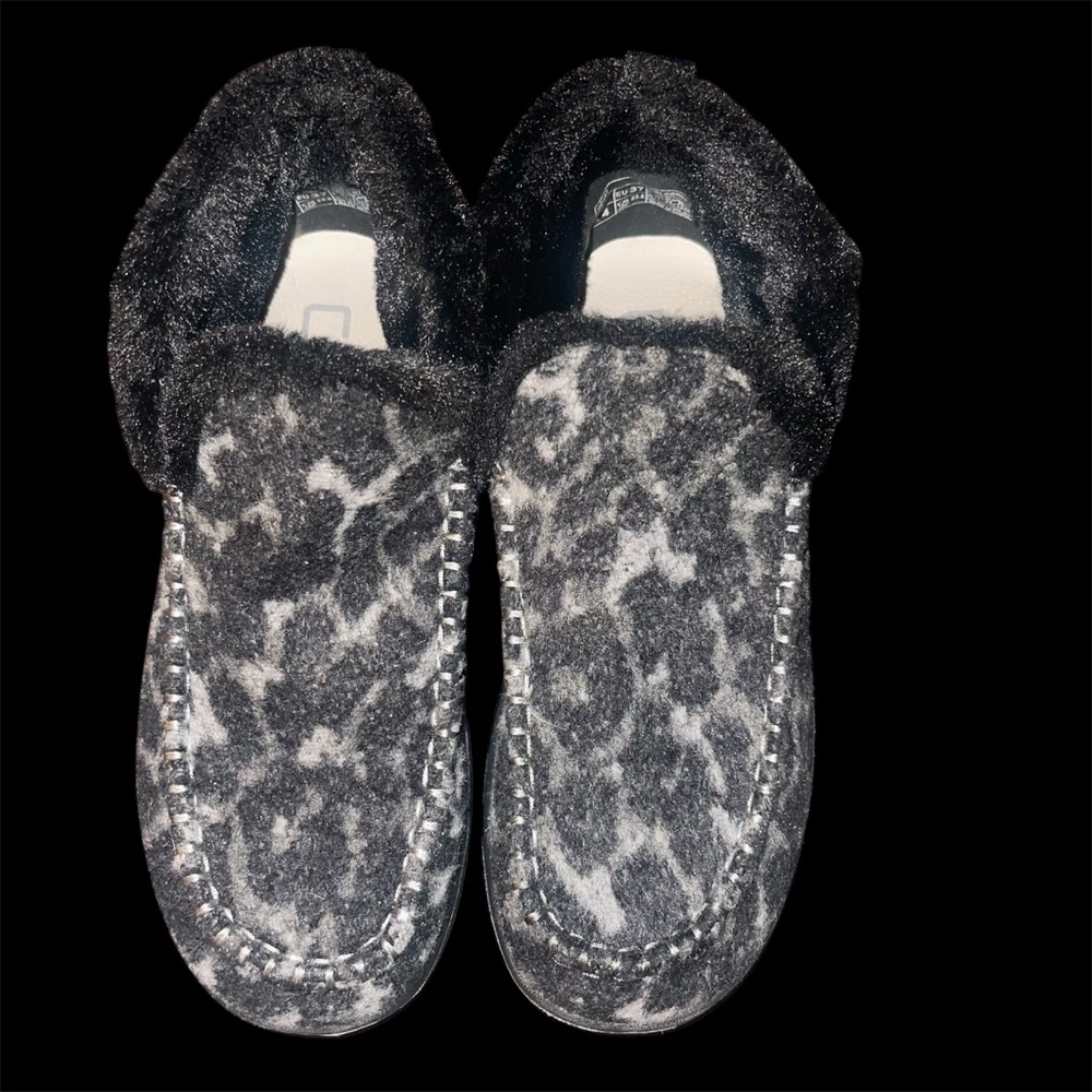 Hey Dude Denny Ankle Boots Womens Size 6 Marble Grey Leopard Print Faux Fur Shoe - Picture 3 of 9